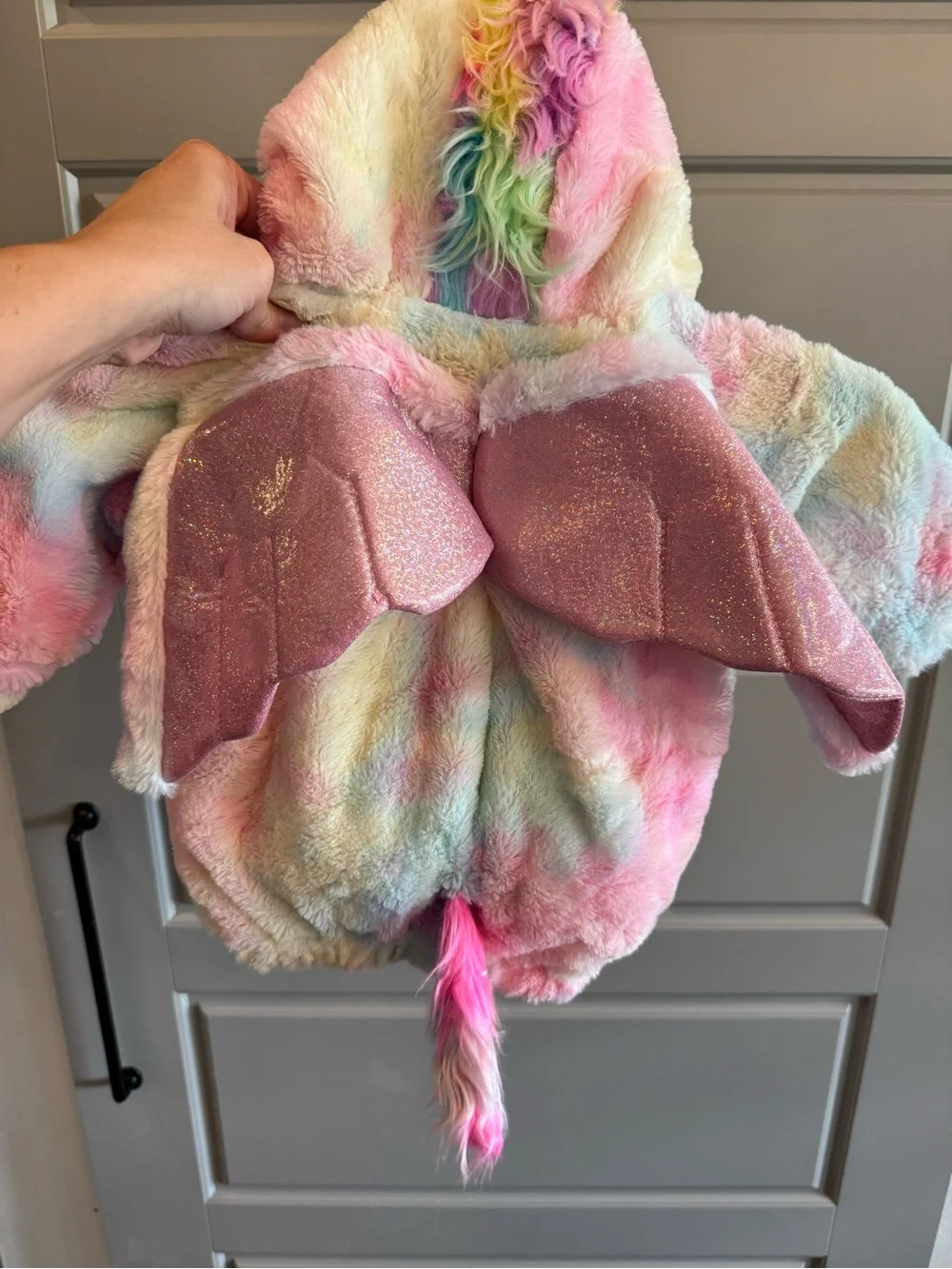 Pastel Unicorn/pegasus Kids Costume - Plush Multicolor - Picture 4 of 8